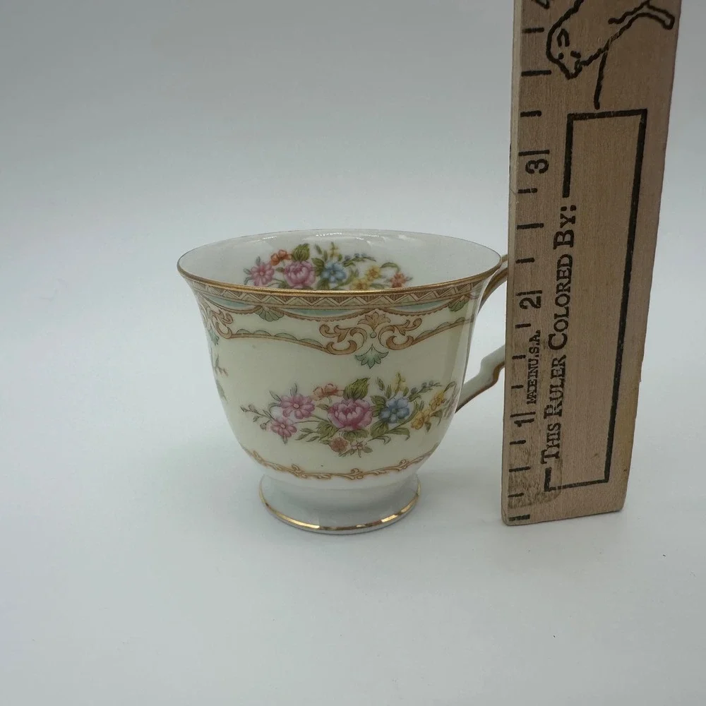 Noritake Sherwood 3926 Demitasse Set Coffee Pot Creamer Sugar 8 Cups Saucers